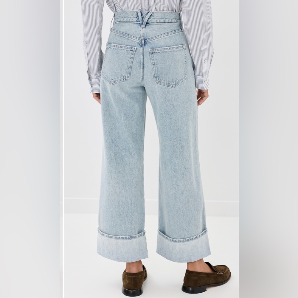 Veronica Beard Taylor Cropped High Rise Wide Jeans in airway cloud - Picture 10 of 12